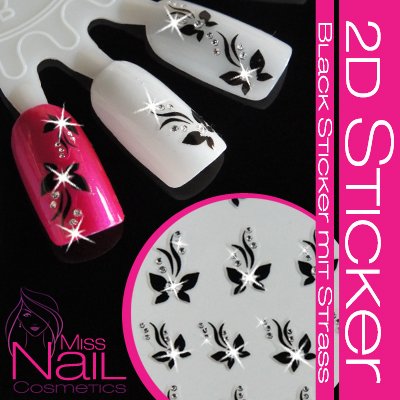 Black Sticker mit Strass - Schmetterling Preisvergleich