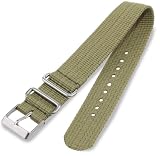 Timex T7B911 Weekender 20mm Olive Nylon Slip-Thru Watch Strap