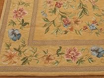 French Countryside (3' 11" x 5' 11") Jacquard Area Rug - Golden Tan