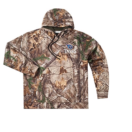 NFL Tennessee Titans Adult Champion Realtree Xtra Polyester Tech Fleece Pullover, Medium, Camo