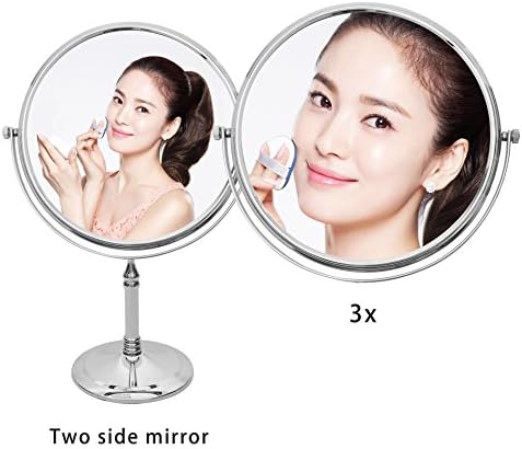 3X Magnifying Makeup Mirror Vanity Mirror 360 Rotation, Portable Bathroom Mirror