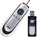 August LP208M Multifunction 2.4GHz RF Remote Mouse and Laser Pointer Presenter with Screen Black and Resume Keys