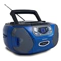 Karcher RR 508 Radio-Kassettenrekorder (CD/MP3-Player, AM/FM-Radio, 80 Watt, USB 2.0) blau/grau