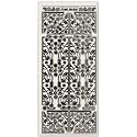 Konturensticker Blumenornamente weiß