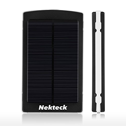Solar Charger, Nekteck 10400mAh Dual USB Port Solar Portable Charger Backup Power Pack for iPhone 6 plus 5S 5C 5 4S 4, iPods, Samsung Galaxy S6 S5 S4 S3 Note 4 3 2, Android Smart Phones, Windows phone