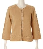 ☆Winter SALE☆ NIMES ダイヤアイレットロールカーディガン / ニーム : ニットカーディガン