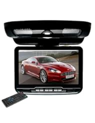 Car Audio or Theater: Ouku -Black 9-Inch Flip Down Roof Mount Monitor and DVD Player with Wireless FM Modulator/ IR Transmitter USB and SD Card Inputs - LightInTheBox