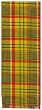 Durable Hand Woven 100% Cotton Colorful Red and Yellow Plaid Table Runners 12x72 Inches Set of Two