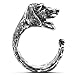 Dachshund Dog Ring in Silver Tone by Silver Phantom Jewelry - Adjustable Size 6 7 8