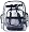 K-Cliffs Clear Transparent PVC Multi-pockets School Backpack/ Outdoor Backpack with Navy Color Trim