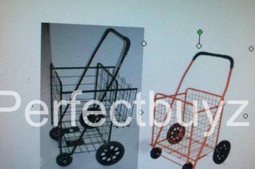 Two folding Rolling Carts for Shopping or Laundry solid Rubber tires- Extra Large size and Medium Great Deal On Sale