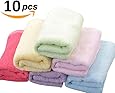 Moolecole 10-pack Bamboo Fiber Baby Washcloths & Wipes