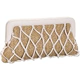 Michael Stars Straw Fishnet Clutch