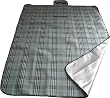 Cham Tex 4044602841230 Picknick-Decke / Fleece mit Alu isoliert/ 130 x 170 cm / Karo, grau / türkis