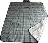 Produkt-Bild: Cham Tex 4044602841230 Picknick-Decke / Fleece mit Alu isoliert/ 130 x 170 cm / Karo, grau / t&uuml;rkis