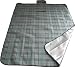 Cham Tex 4044602841230 Picknick-Decke / Fleece mit Alu isoliert/ 130 x 170 cm / Karo, grau / türkis
