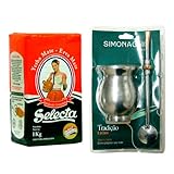 グリーンマテ茶 (茶葉・茎入り) セレクタ　モリエンダ　グラヌラーダ 1kg＆茶器セット