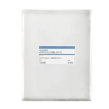 【クリックで詳細表示】透明OPP袋 テープ無し 105×155mm ≪ハガキ・写真用≫ 30ミクロン 【100枚】： 文房具・オフィス用品
