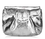 AUTHENTIC JUICY COUTURE THE BRIGHT SIDE METALLIC CLUTCH 1303 (Crackled Silver)