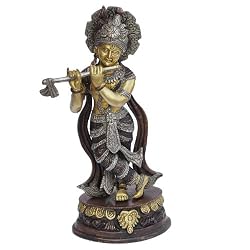Krishna Statue Hindu God Brass Sculpture