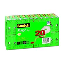 Scotch Magic Tape, 3/4 x 1000 Inches, 20-Count Package (810K20)