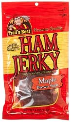 Trail's Best Ham Jerky, Maple Brown Sugar, 3.65-Ounce Packages (Pack of 6)