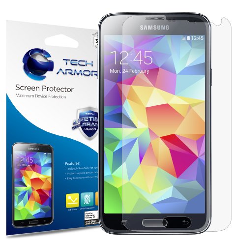 Tech Armor Samsung Galaxy S5 Anti-Glare/Anti-Fingerprint (Matte) Screen Protectors [3-Pack] Lifetime Warranty