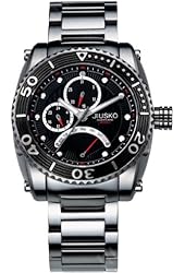 Jiusko Deep Sea 50LSB02 Men's 300m Stainless Steel 24 hr Multifunction Quartz Sports Dive Watch
