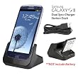 eLifeStore� Samsung Galaxy S3 SIII i9300 Dual Sync Dock Desktop Charger Docking Station Cradle Stand / Battery Charger, Phone and Battery Can Be Charged at the Same Time