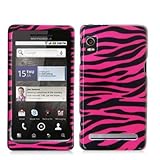 Electromaster(TM) Brand - Black / Hot Pink Zebra Design Crystal Hard Skin C ....