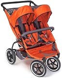 phil & teds E3 Twin Stroller - Orange