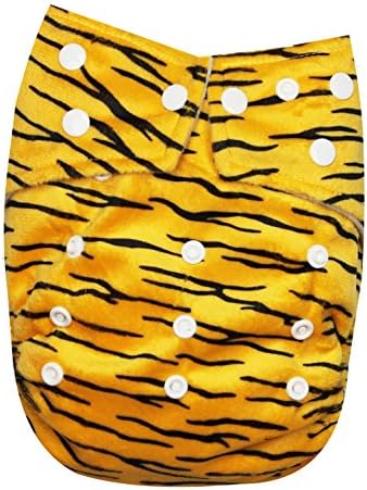 See Diapers One Size Minky Baby Cloth Diaper 2 Microfiber Inserts Tiger