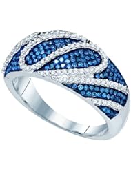 0.60CT BLUE DIAMOND MICRO-PAVE RING