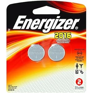 Energizer 2016 3V Lithium Button Cell Battery Retail Pack - 2-Pack