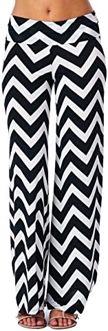 Women's Aztec Chevron Tribal Print High Waist Wide Leg Long Palazzo Pants