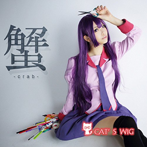 Bakemonogatari Senjougahara cosplay wig