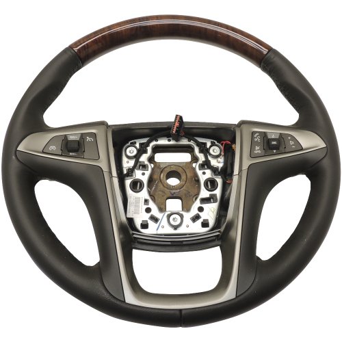 2010 13 BUICK ALLURE LACROSSE BLACK LEATHER STEERING WHEEL W SWITCHES