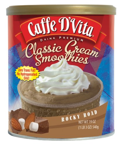 Caffe D'Vita Rocky Road Classic Cream Smoothie Mix, 19-Ounce Canisters (Pack of 6)