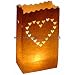 30 Pack Heart White Paper Lantern Candle Bag