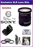 Sigma 18-50mm f/2.8 EX DC HSM Macro Lens For Sony DSLR Alpha A900, A850, A700, A550, A500, A380, A330, A350, A300, A230, A200, & A100 Includes PRO HD 3PC Filter Kit + 7 Year Lens Warranty + 4PC Close Up Lens Kit + More