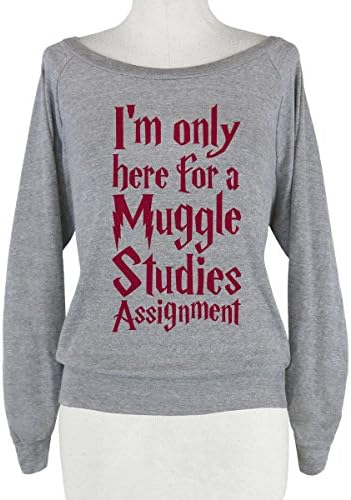 HUMAN I'm Only Here For A Muggle Studies Athletic Grey Small T-Shirt