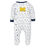 Michigan Wolverines Newborn White Footed Sleeper