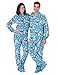 Footed Pajamas - Winter Wonderland Adult Drop Seat Fleece