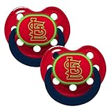 St Louis Cardinals Glow in Dark 2-Pack Baby Pacifier Set - MLB Infant Pacifiers by Baby Fanatic by B