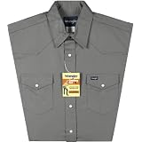 Wrangler&reg; Solid Moss Green Twill Work Shirt by Wrangler