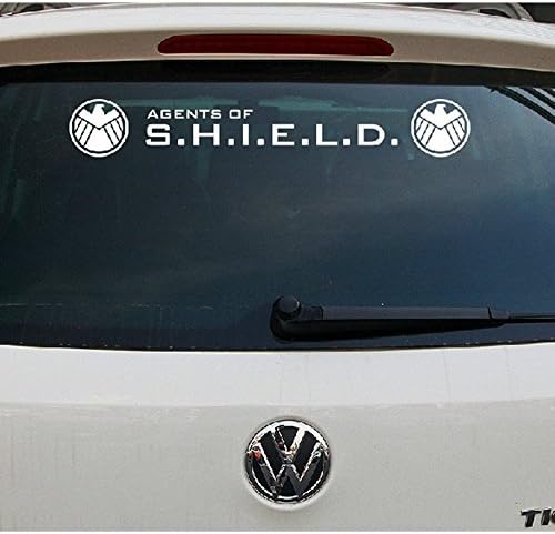 Coolgardgets AGENTS OF SHIELD Decal Sticker For Front or Rear Windshields (White)