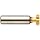 Niagara Cutter B555 Straight Tooth Shank Type Keyseat Cutter, High Speed Steel, TiN Coated, Round Shank, 5/8" Cutter Diameter, 10 Tooth, 3/16" Width