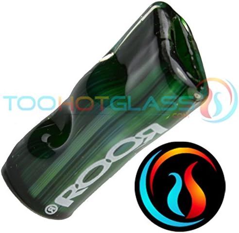 Cypress Hill's Phuncky Feel Tips - By Roor - LARGE Blunt Size 12mm - Green Flat Glass Tip w/ TooHotGlass Sticker