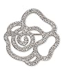 Sterling Silver Cubic Zirconia Mia Rose Brooch Pin