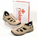 Sommerliche Herren- Outdoor Sandale von Rieker Modell Rene 08075-60 in beige kombiniert